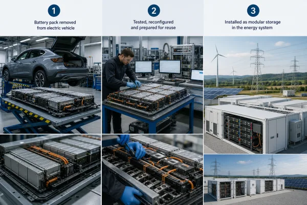 Alte E-Auto-Akkus werden zu Speichern für Europas Stromnetze