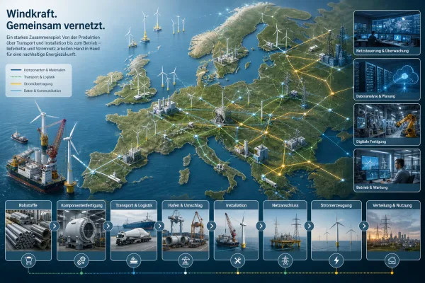 Europas Windbranche macht Netze und Lieferketten zur Standortfrage
