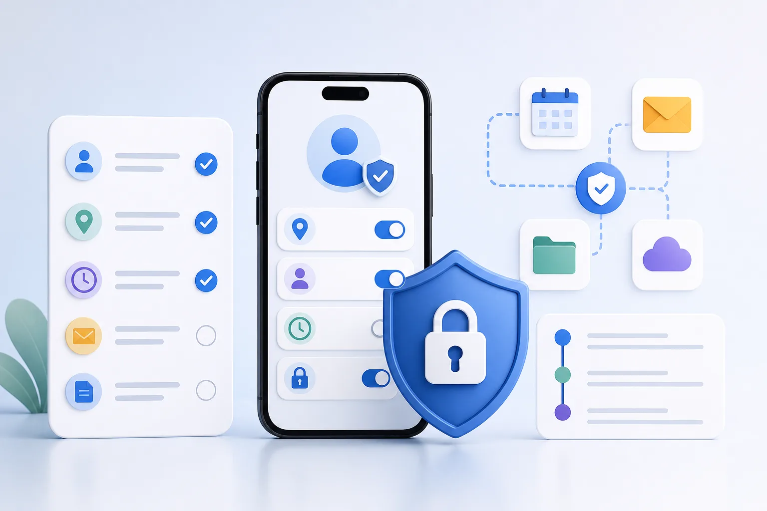 Checkliste zu Aktivitätsdaten, verbundenen Diensten und sensiblen Prompts bei Gemini auf Android.
