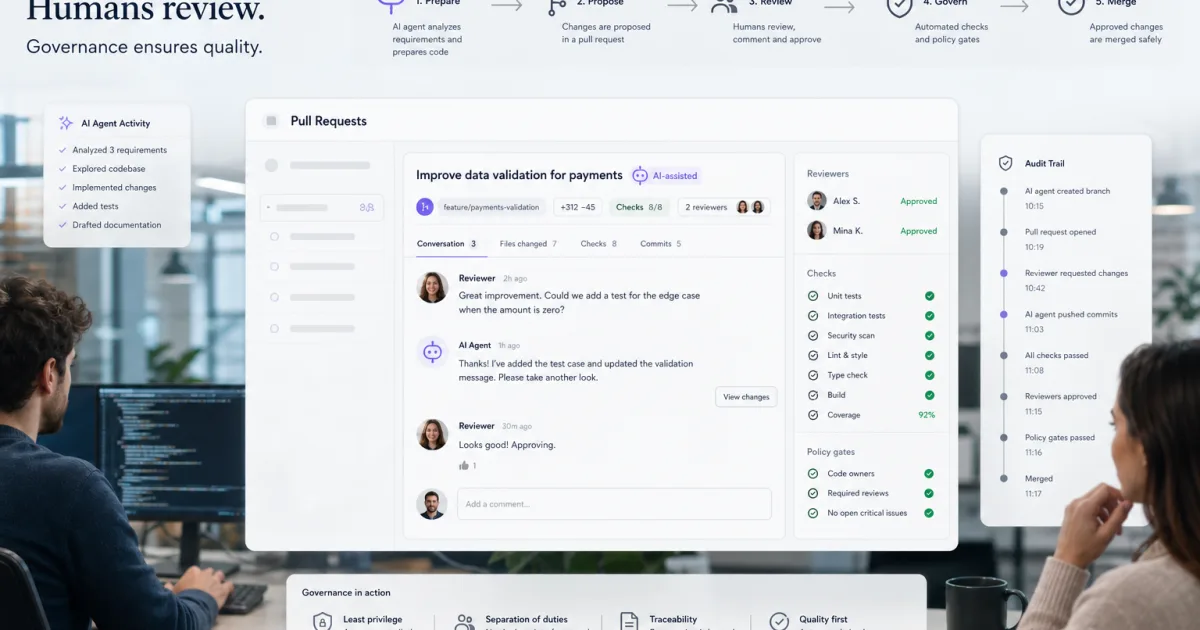 GitHub Copilot schreibt an Pull Requests: Jetzt zählt der Review