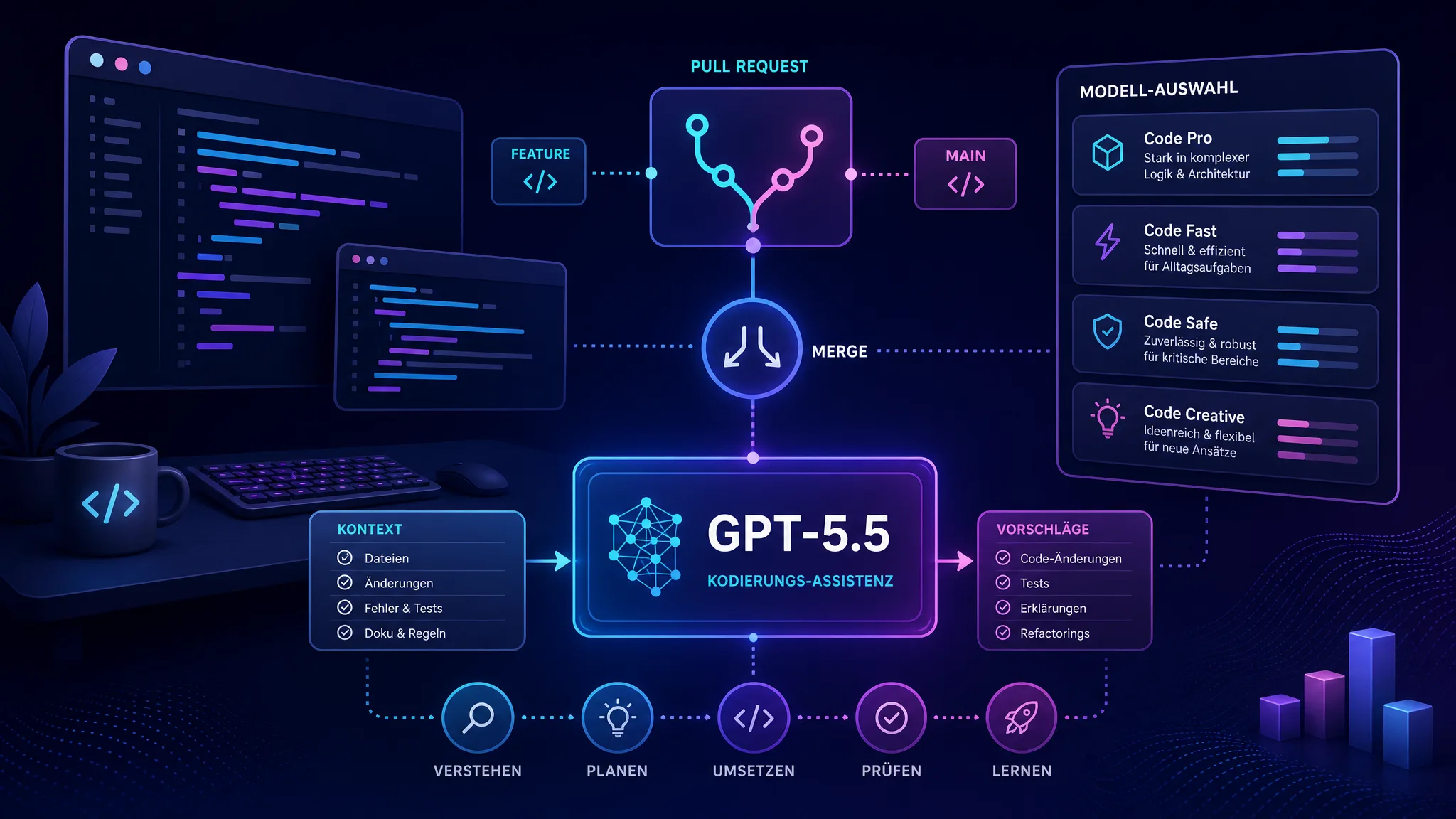 Illustration zu GPT-5.5 in GitHub Copilot