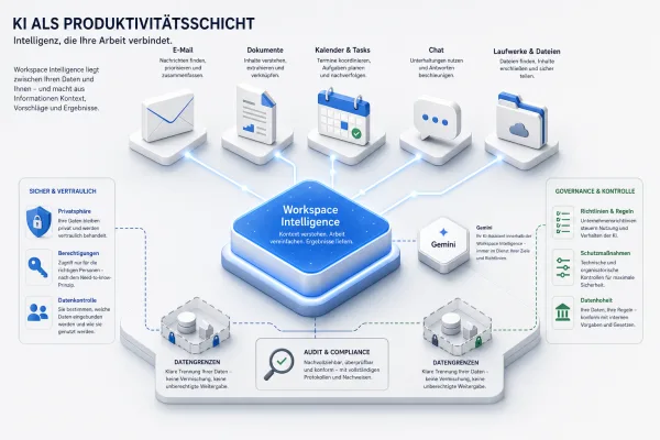 Google Workspace Intelligence: Wie KI zur Arbeitsebene in Gmail, Docs und Drive wird