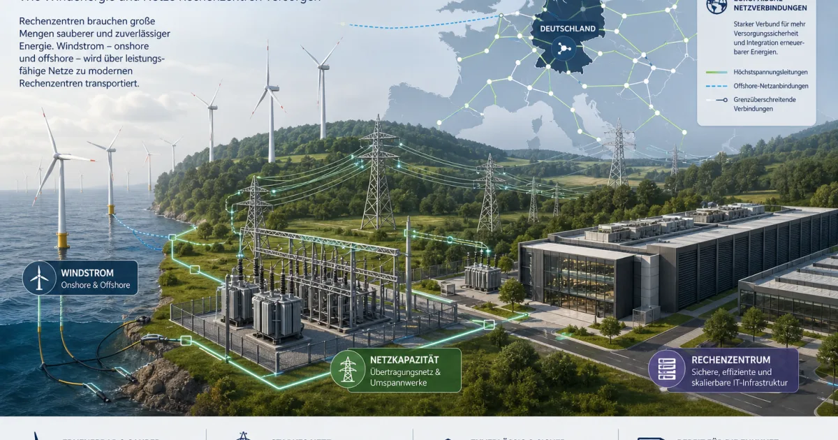 KI-Rechenzentren brauchen Windstrom: Europas Netze werden zum Standortfaktor