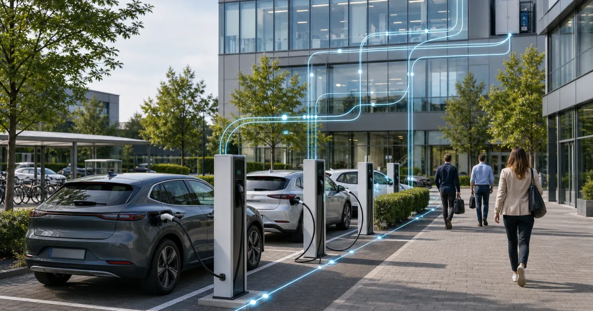 Laden am Arbeitsplatz macht E-Autos für Pendler realistischer