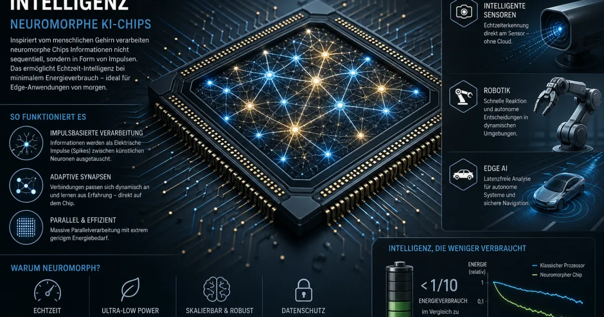 Neuromorphe Chips: Warum Computer sparsamer wie Gehirne rechnen sollen