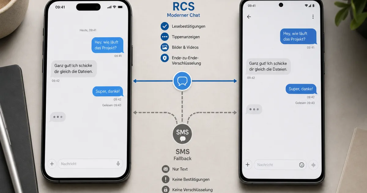 RCS auf iPhone und Android aktivieren: So pruefst du den SMS-Fallback
