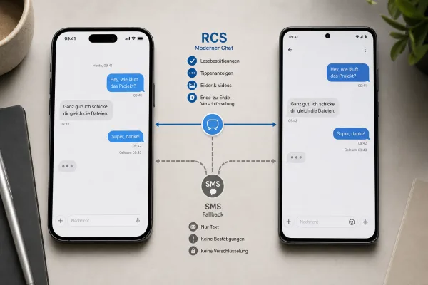 RCS auf iPhone und Android aktivieren: So pruefst du den SMS-Fallback