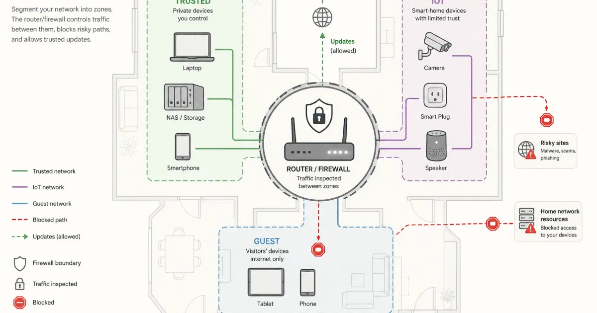 Der Router als Smart-Home-Firewall: Wann Gast-WLAN, VLAN und Updates wirklich schützen