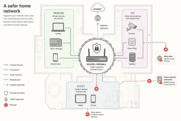 Der Router als Smart-Home-Firewall: Wann Gast-WLAN, VLAN und Updates wirklich schützen