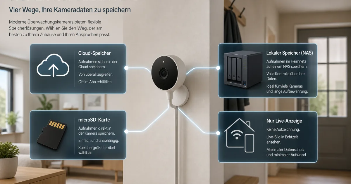 Smart-Home-Kameras: Welche Speicherung wirklich passt
