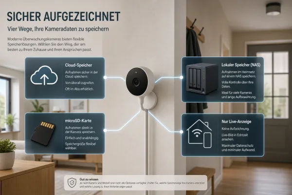 Smart-Home-Kameras: Welche Speicherung wirklich passt
