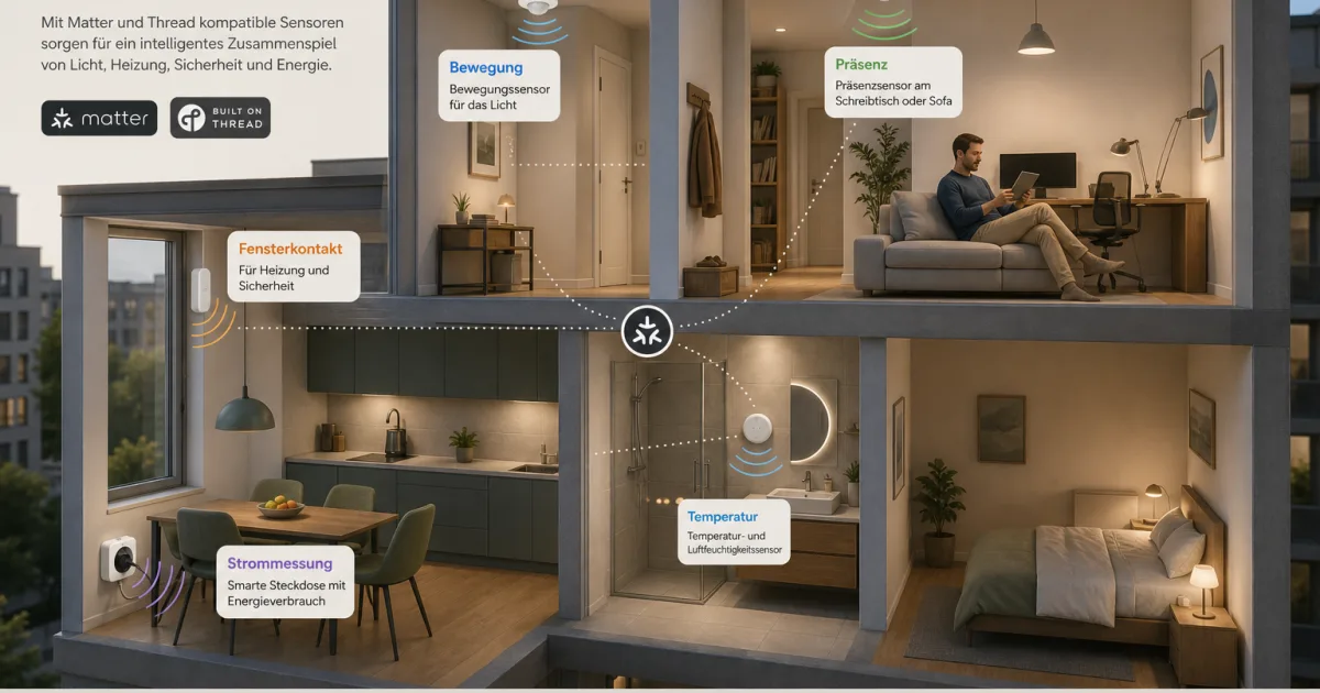 Smart-Home-Sensoren richtig planen: Welche Geräte Energie sparen und Fehlalarme vermeiden