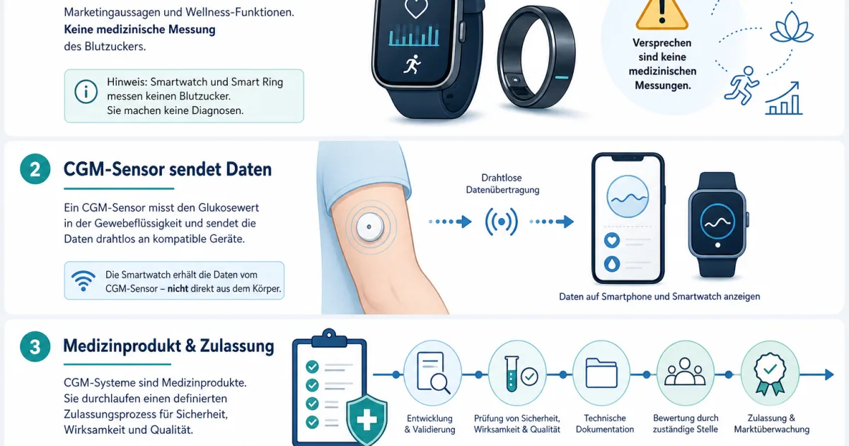 Warum Smartwatches noch lange keinen Blutzucker messen dürfen