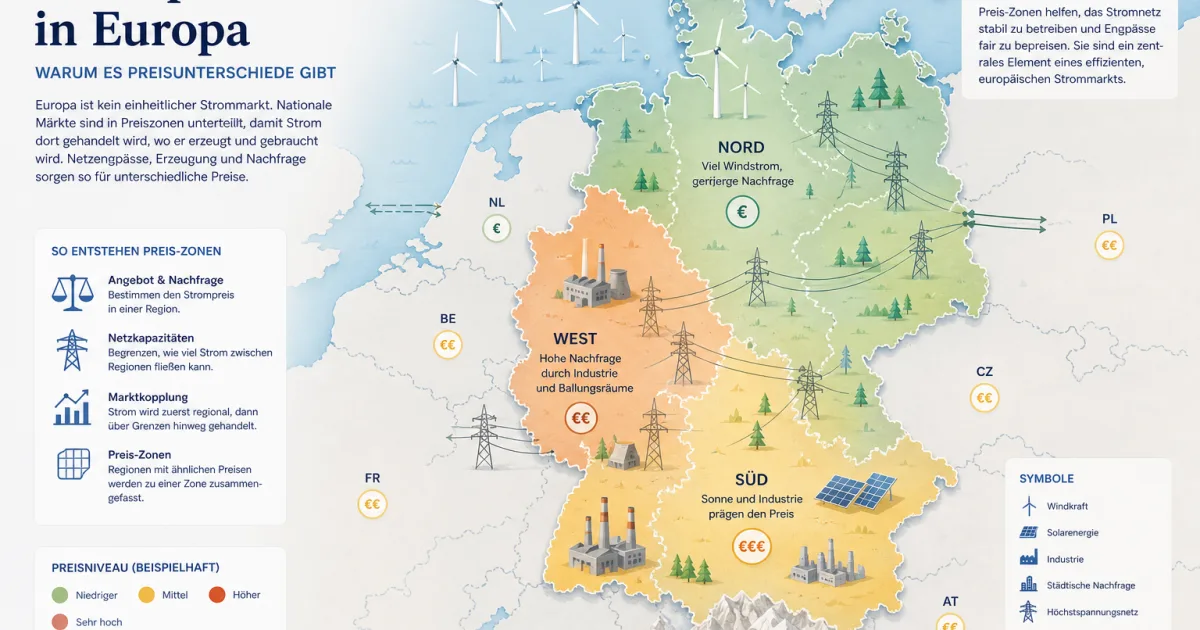 Strompreiszonen: Was regionale Preise für Deutschland ändern