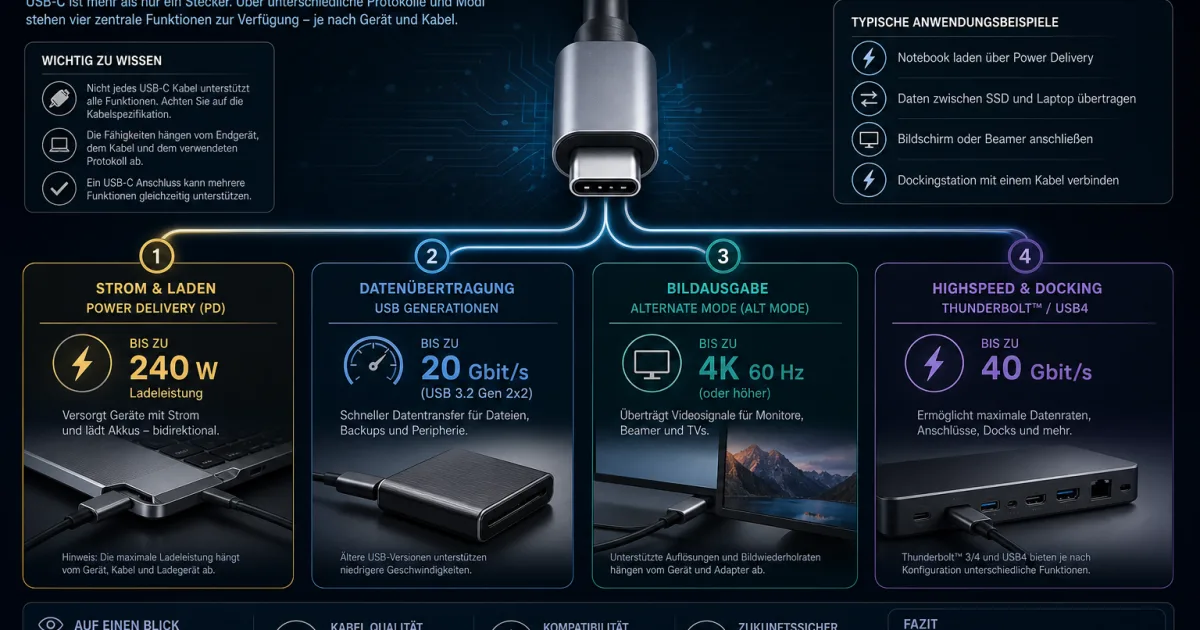 USB-C ist nicht gleich USB-C: Warum Kabel, Laden und Datenraten so verwirrend bleiben