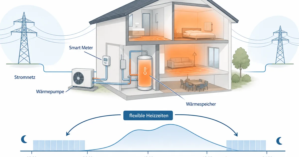 Wärmepumpen als Flexibilität fürs Stromnetz: Wie flexible Heizzeiten wirklich helfen können
