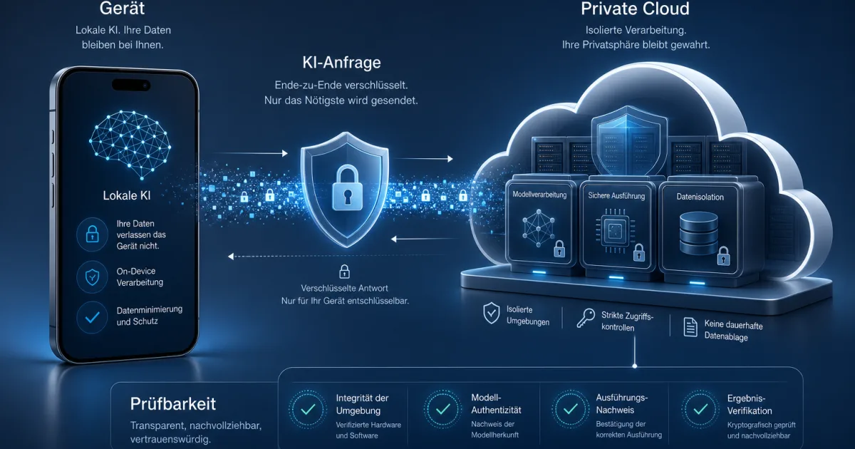 Was ist Private Cloud Compute – und warum verlagert Apple KI trotzdem in die Cloud?