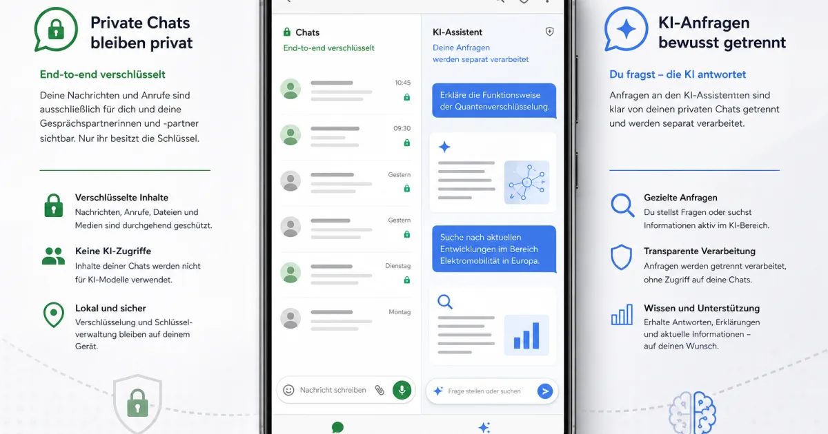 WhatsApp mit Meta AI: KI im Messenger und wie Nutzer persönliche Daten schützen