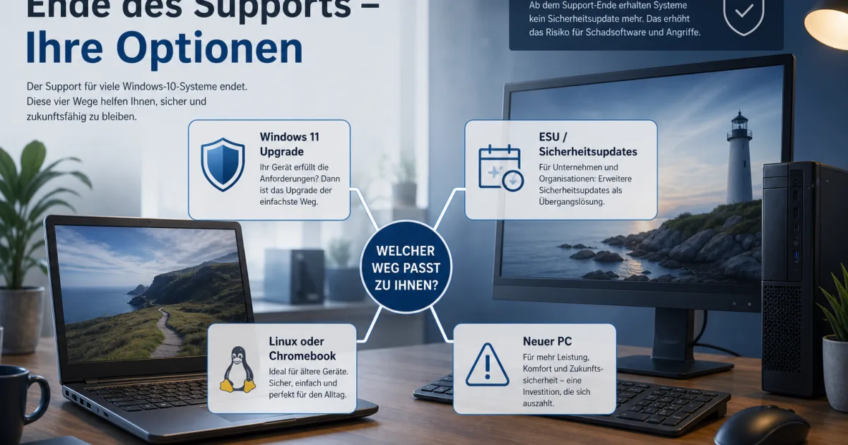 Windows 10 nach Support-Ende: Welche Optionen in Deutschland wirklich sicher sind