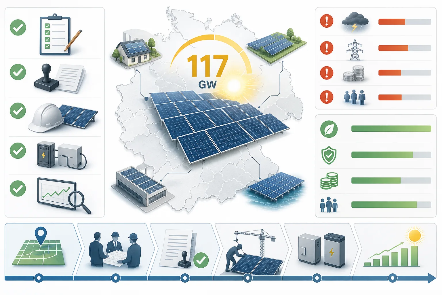 117 Gigawatt Solar: 117 Gigawatt Solar: Praxis-Checkliste mit Risiken und nächsten Schritten.