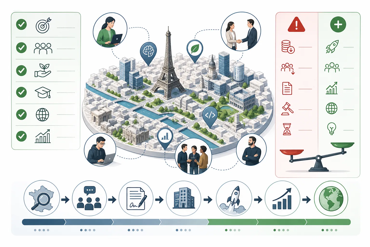 200 Start-ups in Paris: 200 Start-ups in Paris: Praxis-Checkliste mit Risiken und nächsten Schritten.