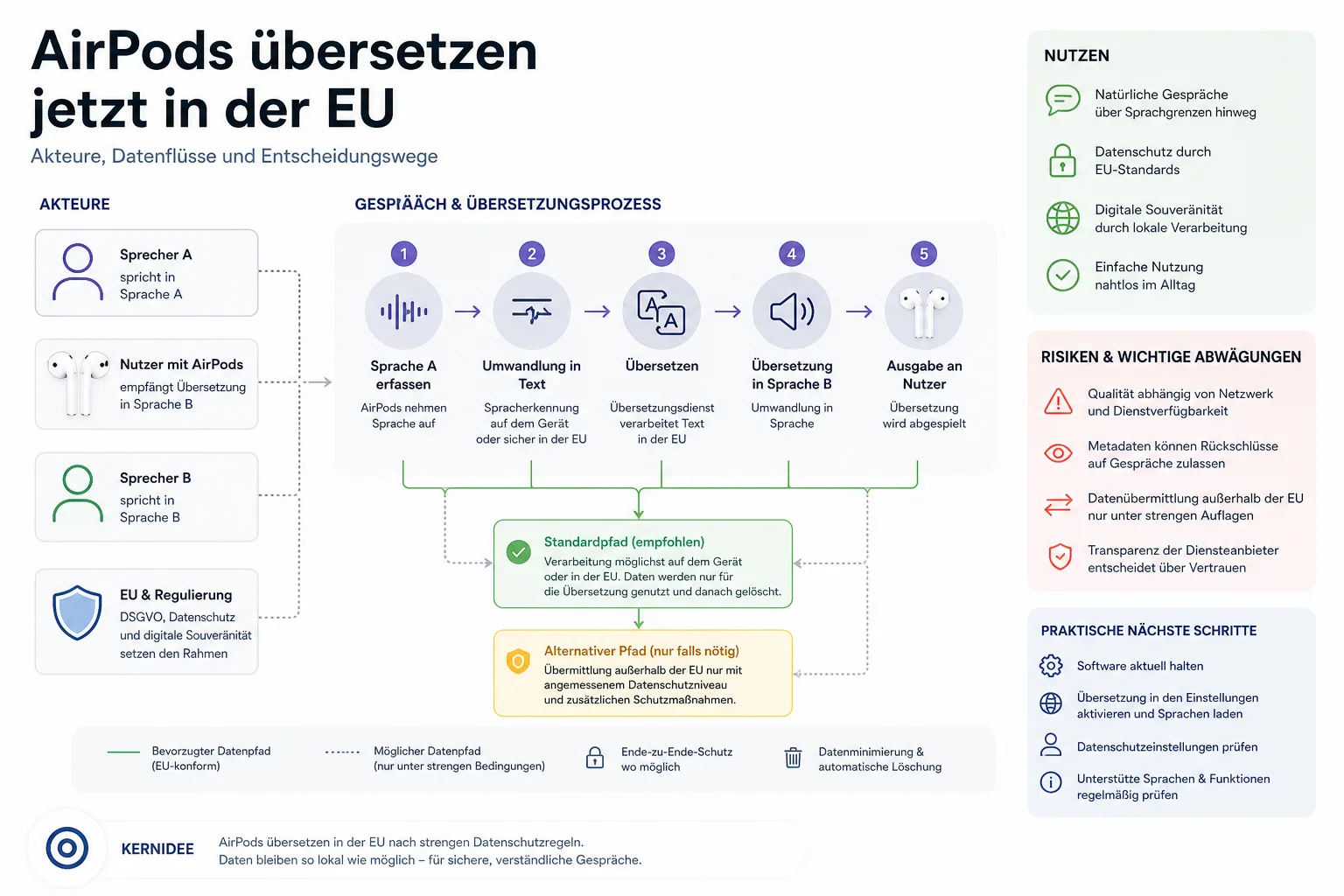 AirPods übersetzen jetzt in der EU: AirPods übersetzen jetzt in der EU: Überblick über Akteure und Zusammenhänge.