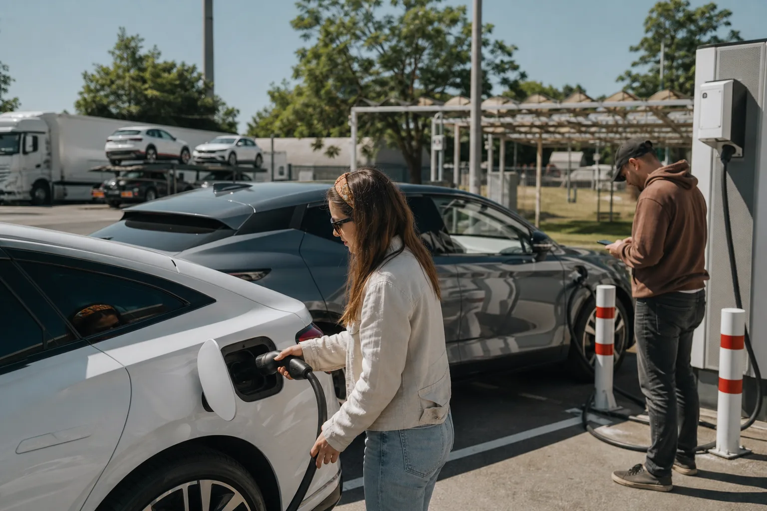 Über 200.000 E-Autos im EU-Mai 2026: redaktionelle Fotoszene zum Artikel mit den wichtigsten Auswirkungen.