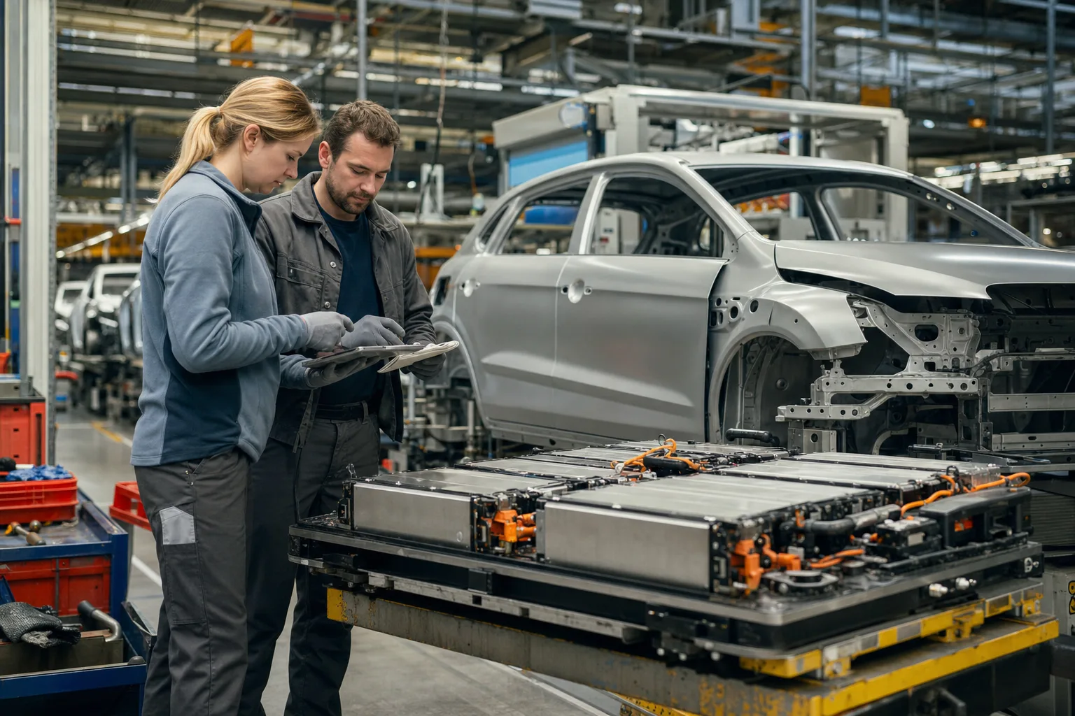 E-Auto-Wende in Europa: redaktionelle Fotoszene zum Artikel mit den wichtigsten Auswirkungen.