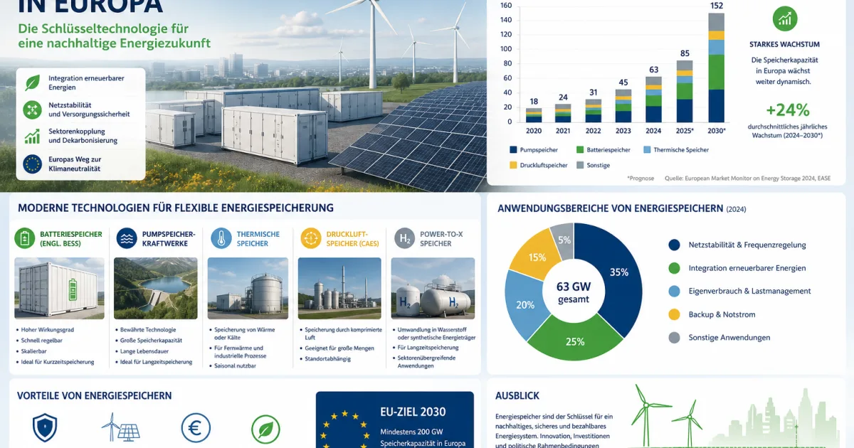 Energiespeicher in Europa: Warum Stromnetze bis 2030 flexibler werden müssen