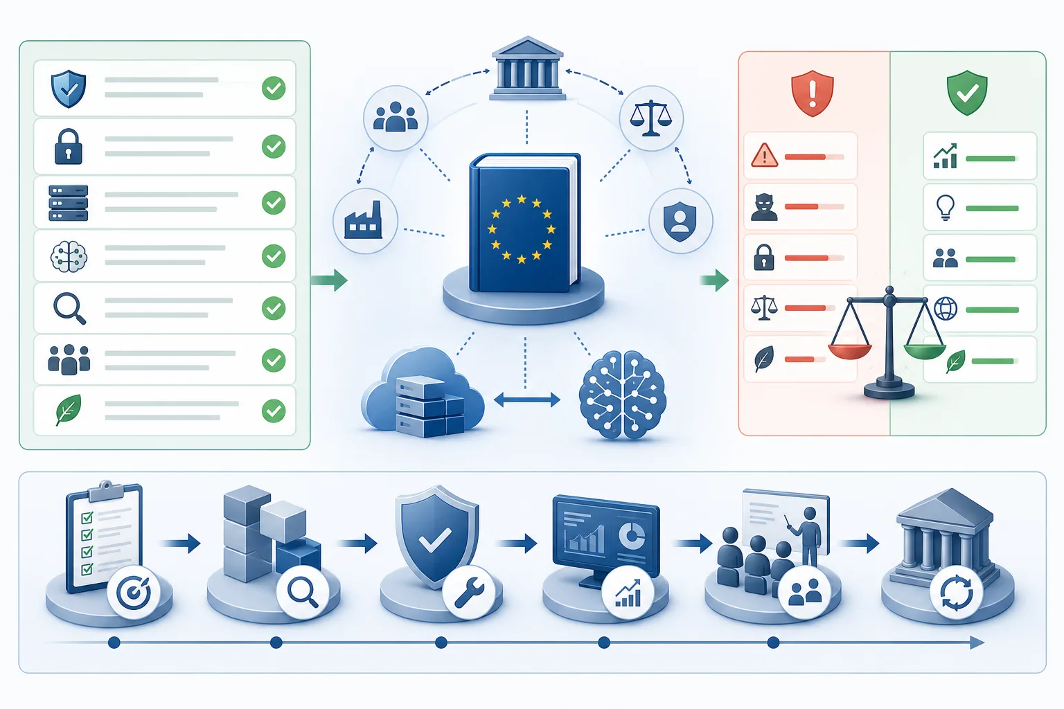 EU plant Cloud-und-KI-Gesetz: EU plant Cloud-und-KI-Gesetz: Praxis-Checkliste mit Risiken und nächsten Schritten.