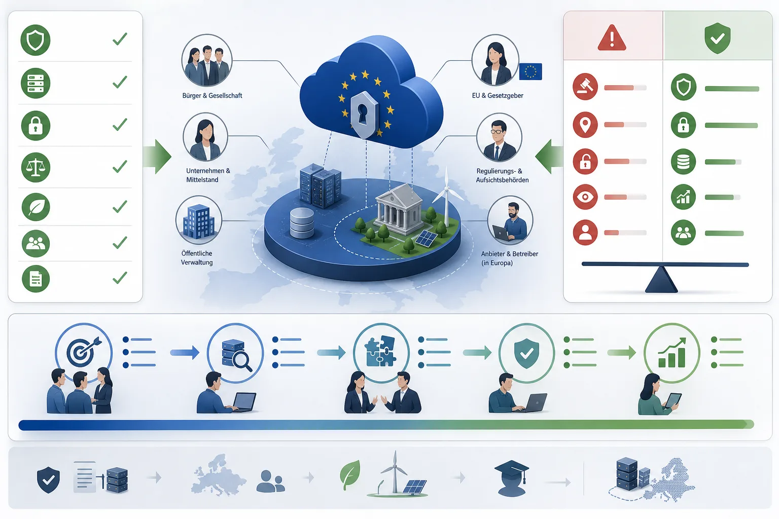 EU-Cloud und digitale Souveränität: EU-Cloud und digitale Souveränität: Praxis-Checkliste mit Risiken und nächsten Schritten.