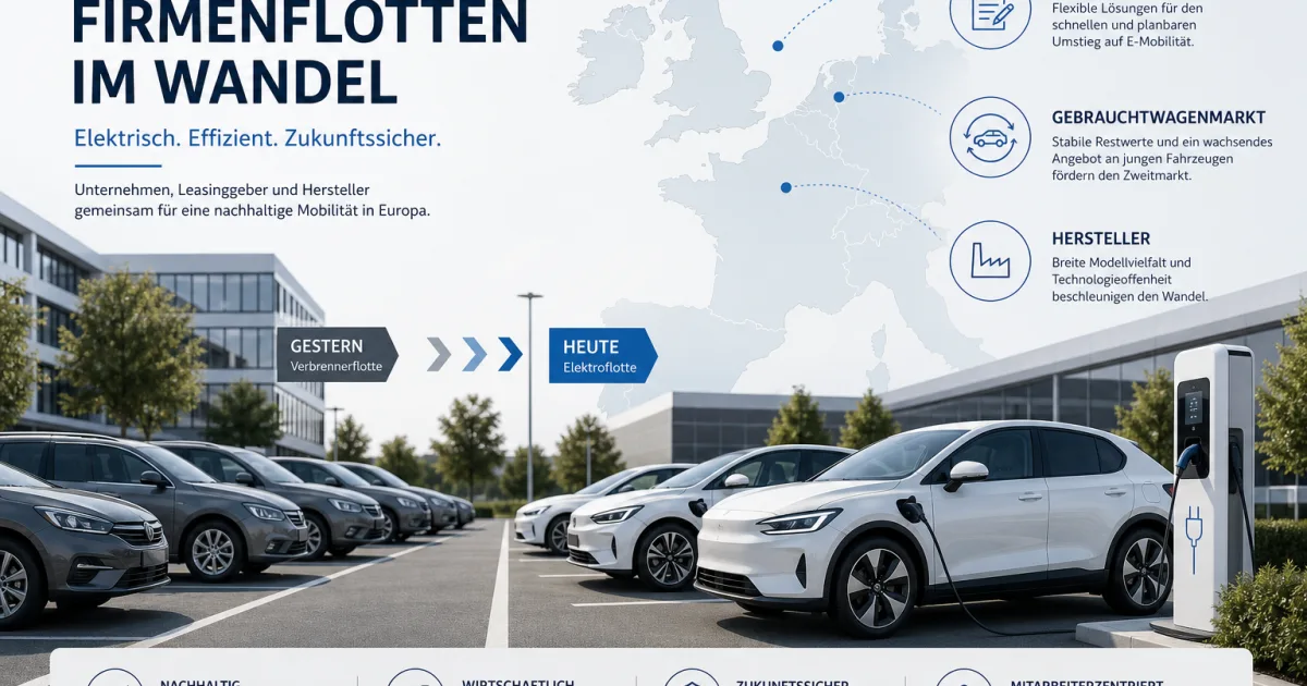 Wenn Dienstwagen elektrisch werden: Europas Automarkt muss rechnen