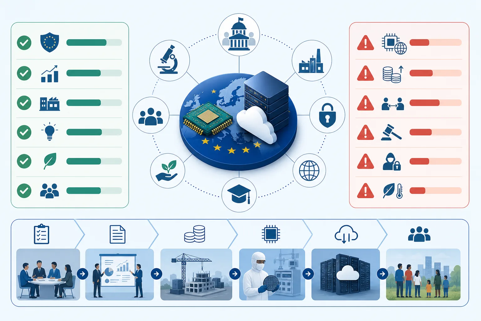 EU plant Chips- und Cloud-Paket: EU plant Chips- und Cloud-Paket: Praxis-Checkliste mit Risiken und nächsten Schritten.