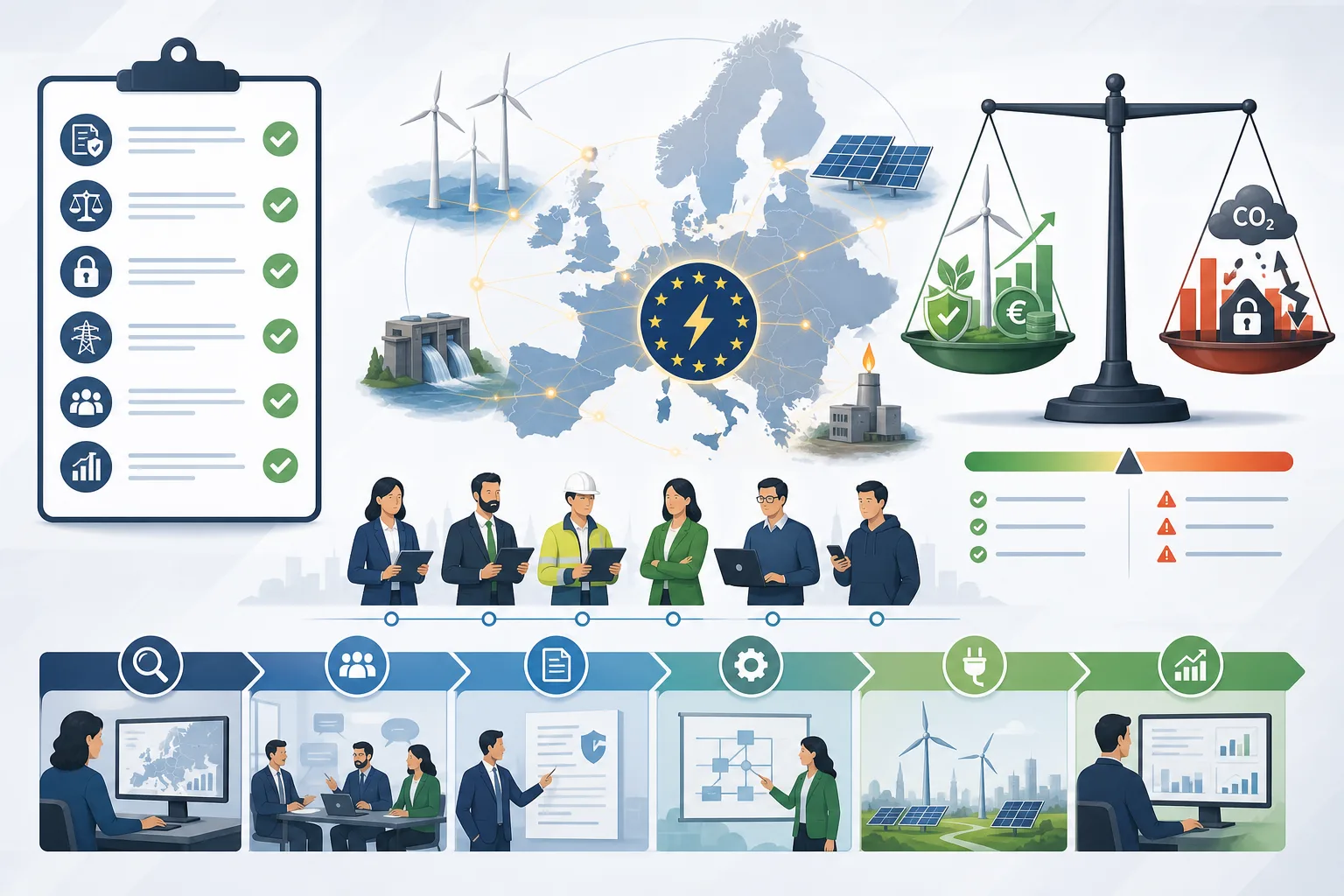 EU-Strommarktreform 2026: EU-Strommarktreform 2026: Praxis-Checkliste mit Risiken und nächsten Schritten.