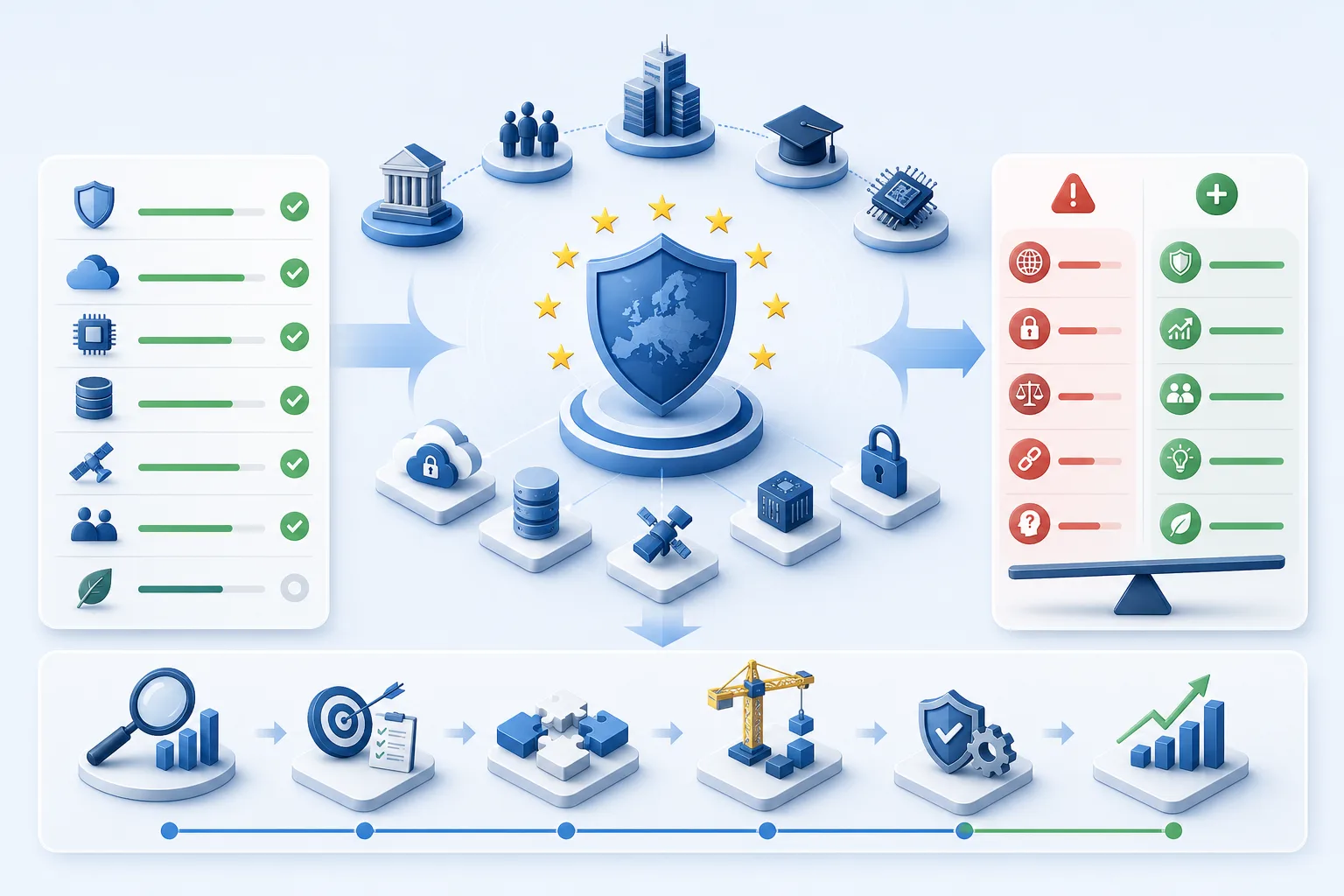 EU-Tech-Souveränitätspaket: EU-Tech-Souveränitätspaket: Praxis-Checkliste mit Risiken und nächsten Schritten.