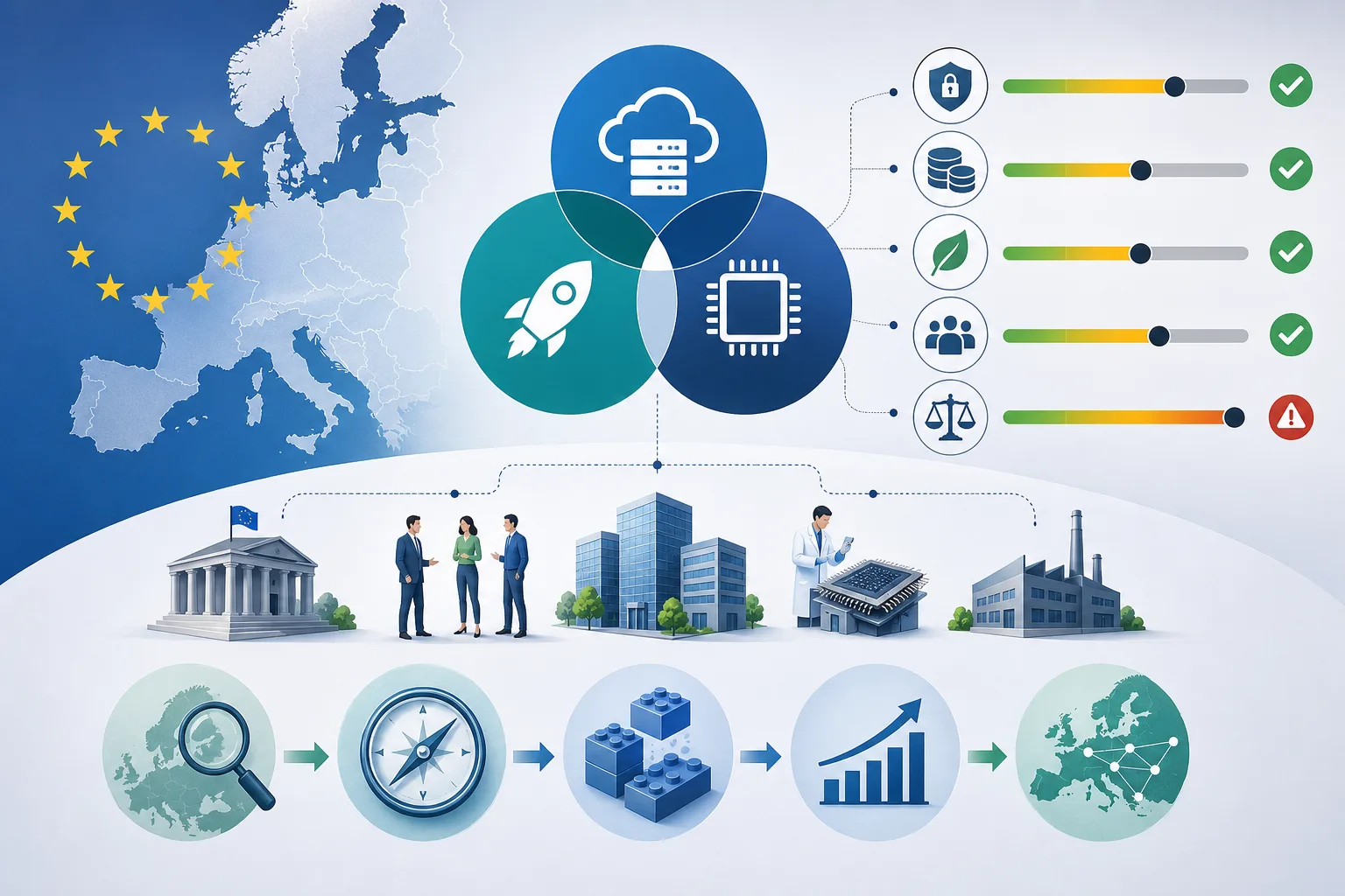 Europas Startups, Cloud und Chips: Europas Startups, Cloud und Chips: Praxis-Checkliste mit Risiken und nächsten Schritten.