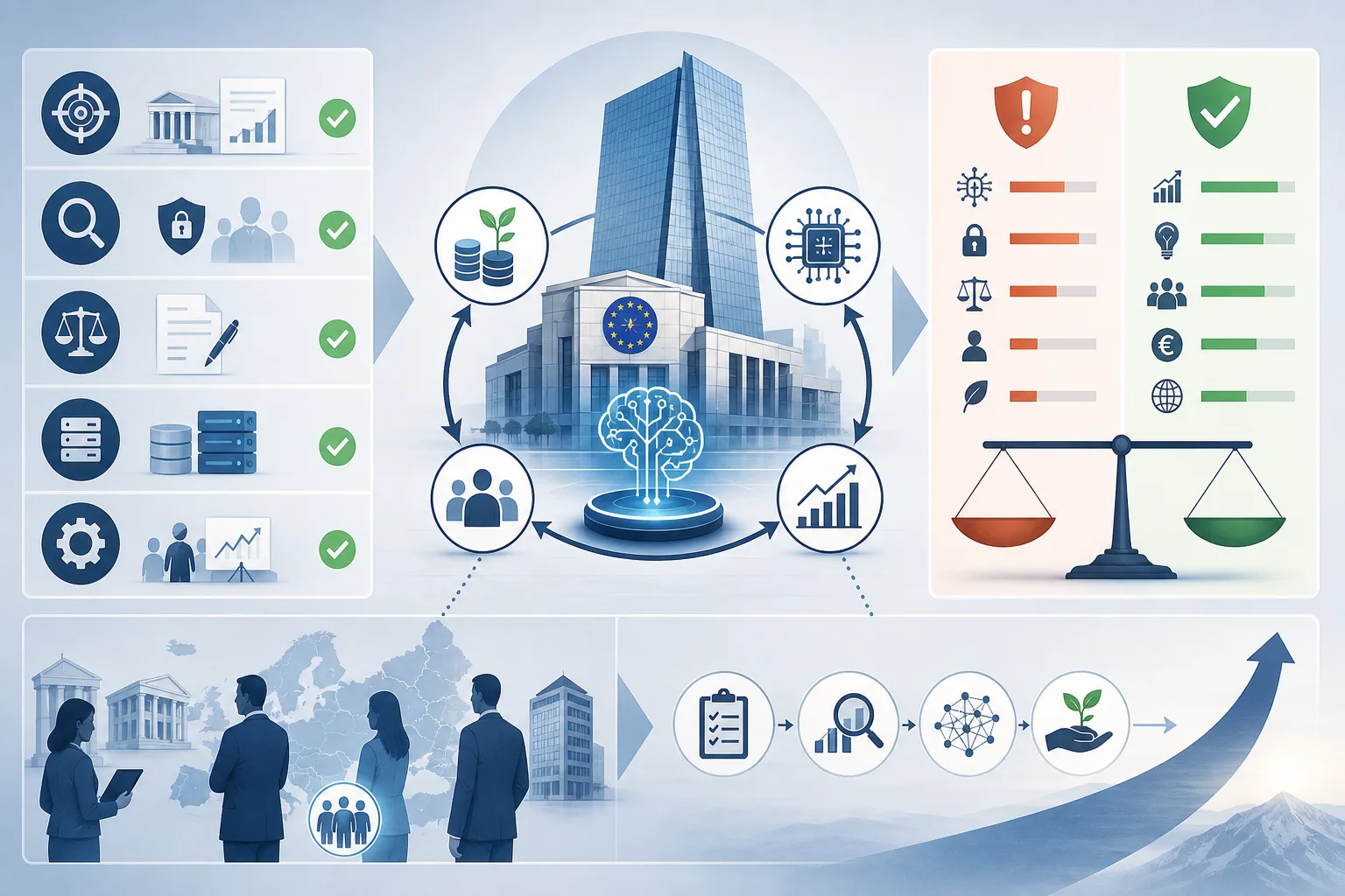EZB rückt KI-Investitionen in den Fokus: EZB rückt KI-Investitionen in den Fokus: Praxis-Checkliste mit Risiken und nächsten Schritten.