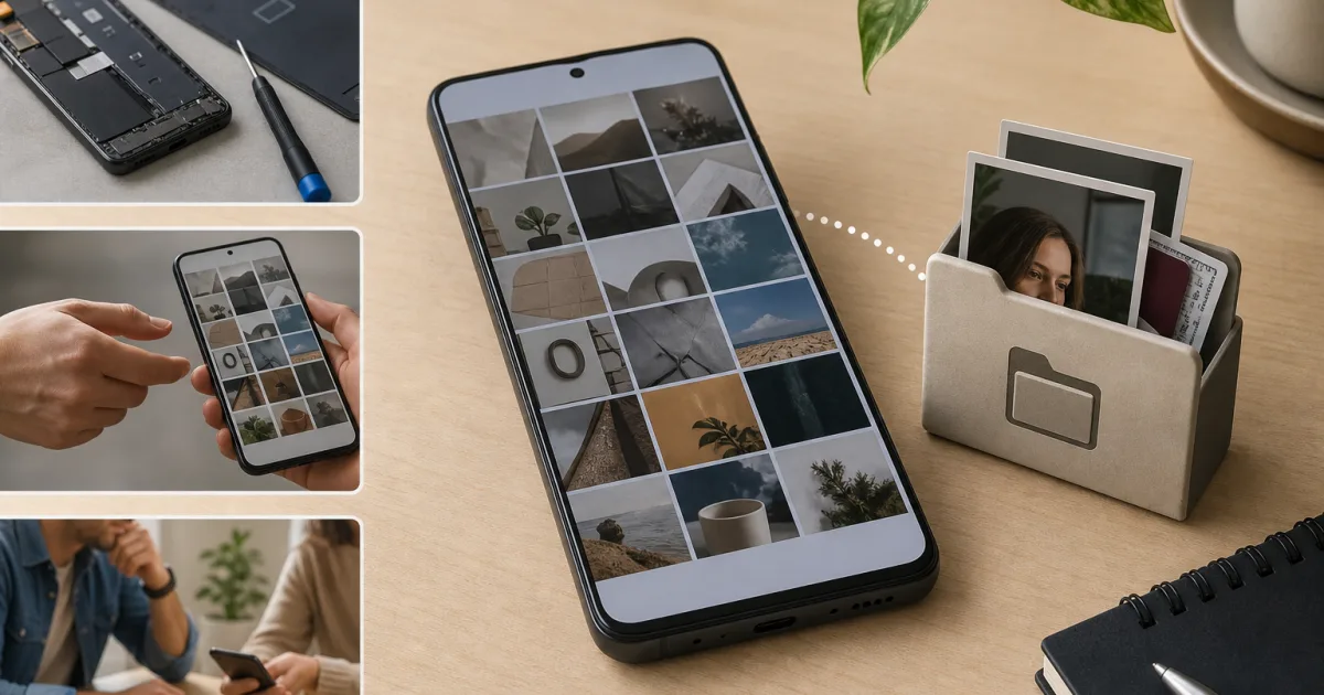 Google Fotos: Gesperrten Ordner vor Reparatur und Teilen prüfen