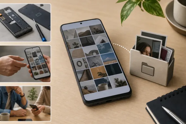 Google Fotos: Gesperrten Ordner vor Reparatur und Teilen prüfen
