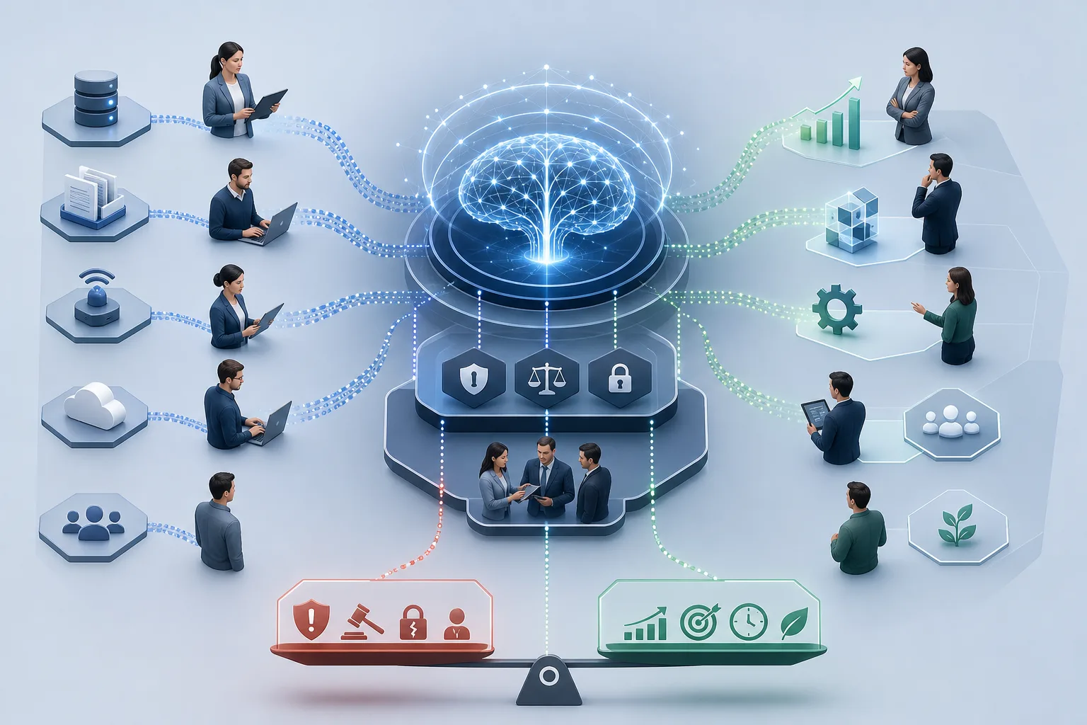 KI in Unternehmen: KI in Unternehmen: Überblick über Akteure und Zusammenhänge.