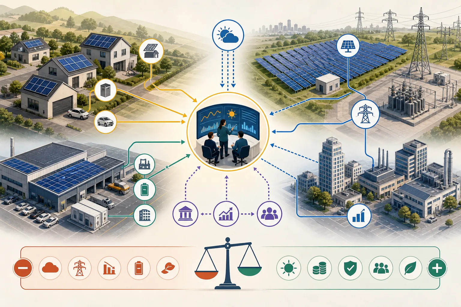 Solarboom: Solarboom: Überblick über Akteure und Zusammenhänge.