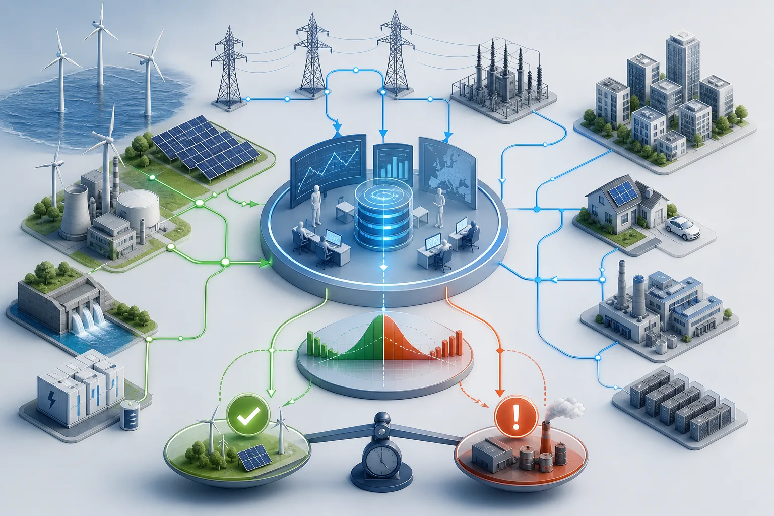 Strommarkt 2025: Strommarkt 2025: Überblick über Akteure und Zusammenhänge.
