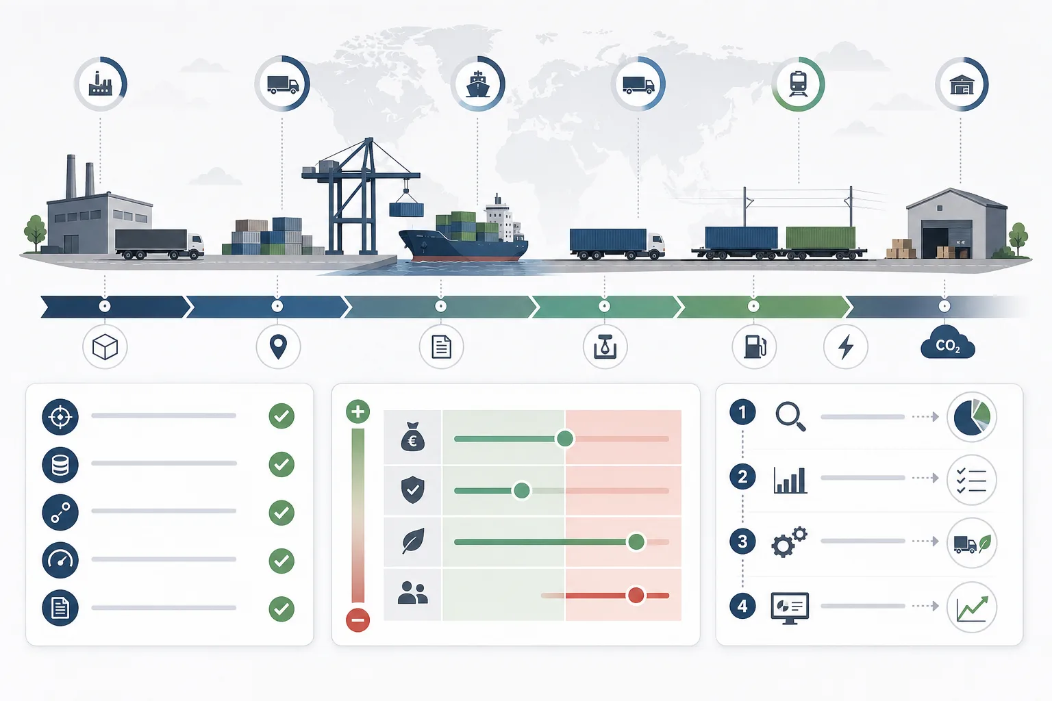 Transport-Emissionen berechnen: Transport-Emissionen berechnen: Praxis-Checkliste mit Risiken und nächsten Schritten.