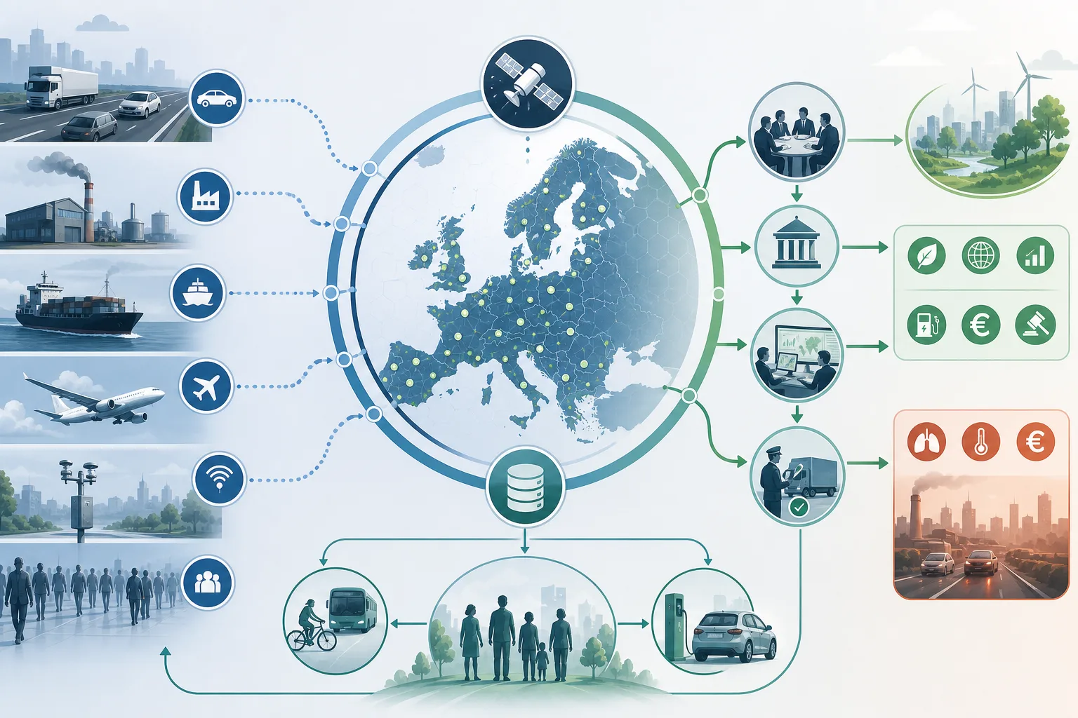 Verkehrsemissionen in Europa: Verkehrsemissionen in Europa: Überblick über Akteure und Zusammenhänge.