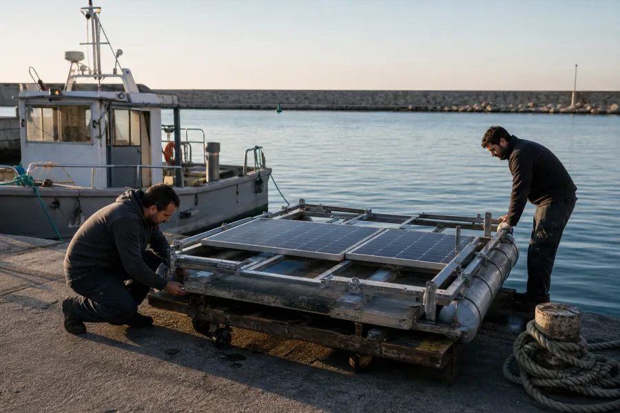 Valencia startet Testphase für Spaniens erste 500-kW-Offshore-Solarplattform