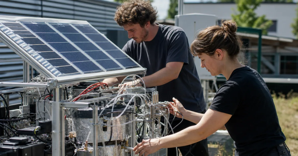 Fraunhofer ISE zeigt Solarwasserstoff-Demonstrator mit Vierfachsolarzellen