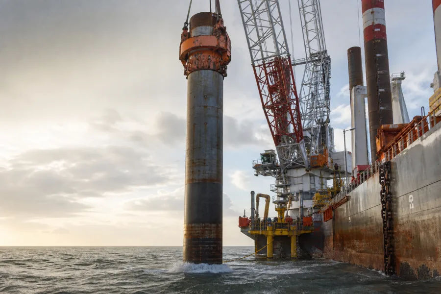 Nordlicht I vor Borkum: Vattenfall setzt ersten Monopile für 980-MW-Windpark