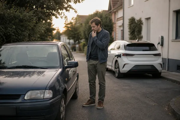 Verbrenner weiterfahren oder früh aufs E-Auto wechseln? Was die CO₂-Bilanz entscheidet