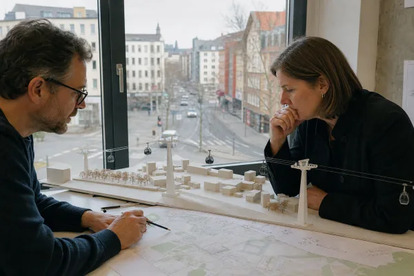 14 Minuten zum IPAI: Heilbronn bringt eine urbane Seilbahn in die Detailplanung