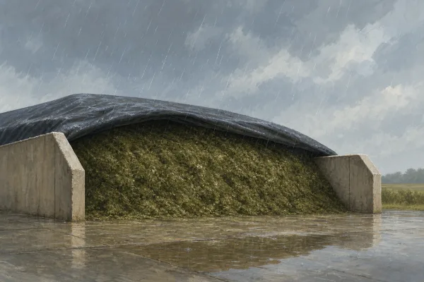 Pflanzenkohlefilter soll Regenwasser aus Fahrsilos nutzbar machen